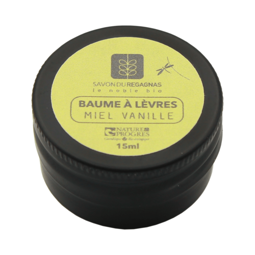 Baume à lèvre au miel et vanille de la Savonnerie du Regagnas miel vanille